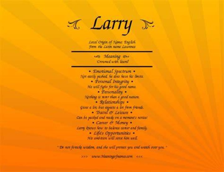 Larry Meaning of Name