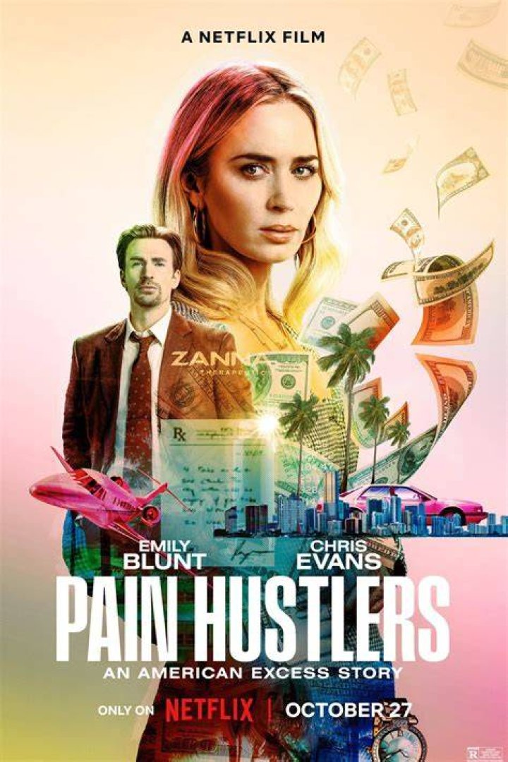 Pain Hustlers movie review Emily Blunt and Chris Evans are treated